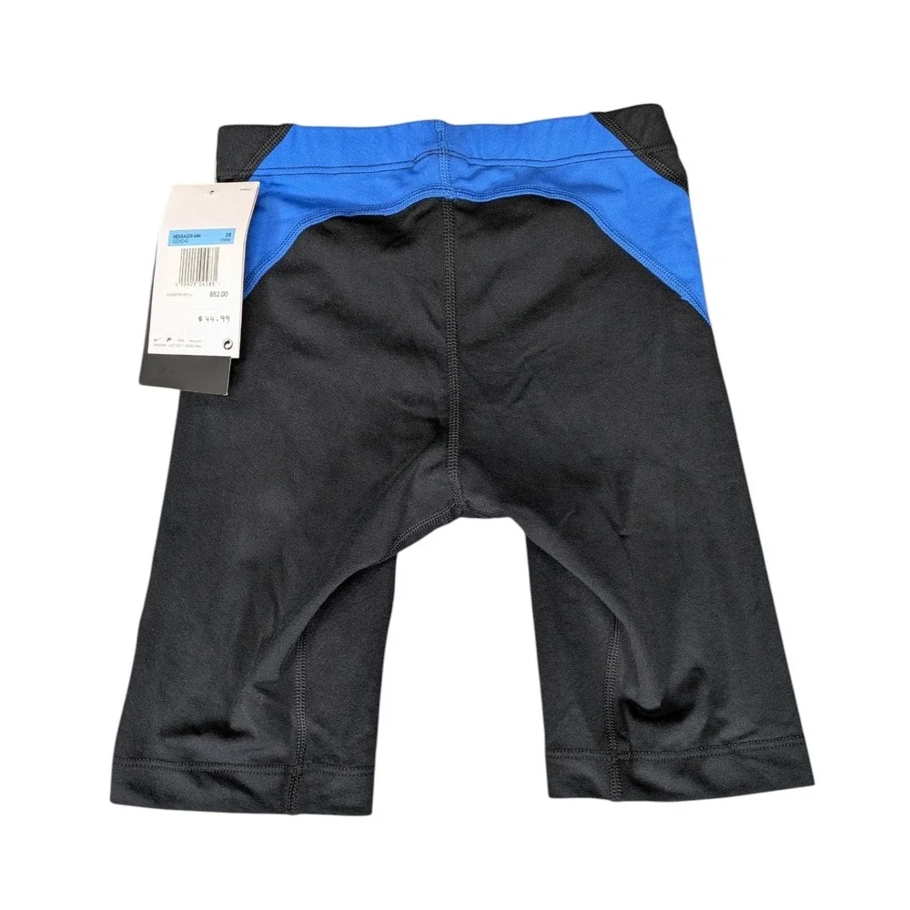 Nike Swim HydraStrong Men Black Blue Training Jammer Swimsuit NESSA103 Size 26